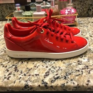 Louis Vuitton FrontRow Sneaker Red Patent Leather